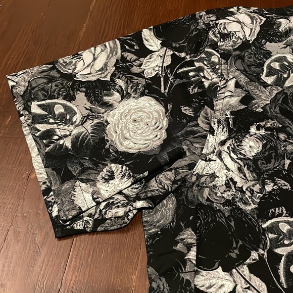 Men’s Empyre Button Down Floral Collared Cotton Short Sleeve Shirt Large - Picture 7 of 16